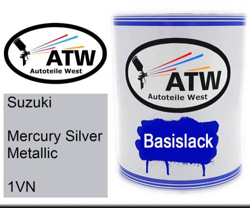 Suzuki, Mercury Silver Metallic, 1VN: 1L Lackdose, von ATW Autoteile West.